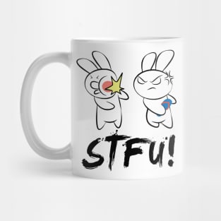 STFU ! Funny Bunny flip flop Slap Meme Mug